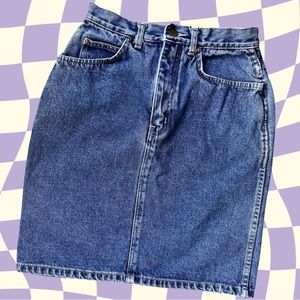 90s Vintage Denim High-Waisted Skirt